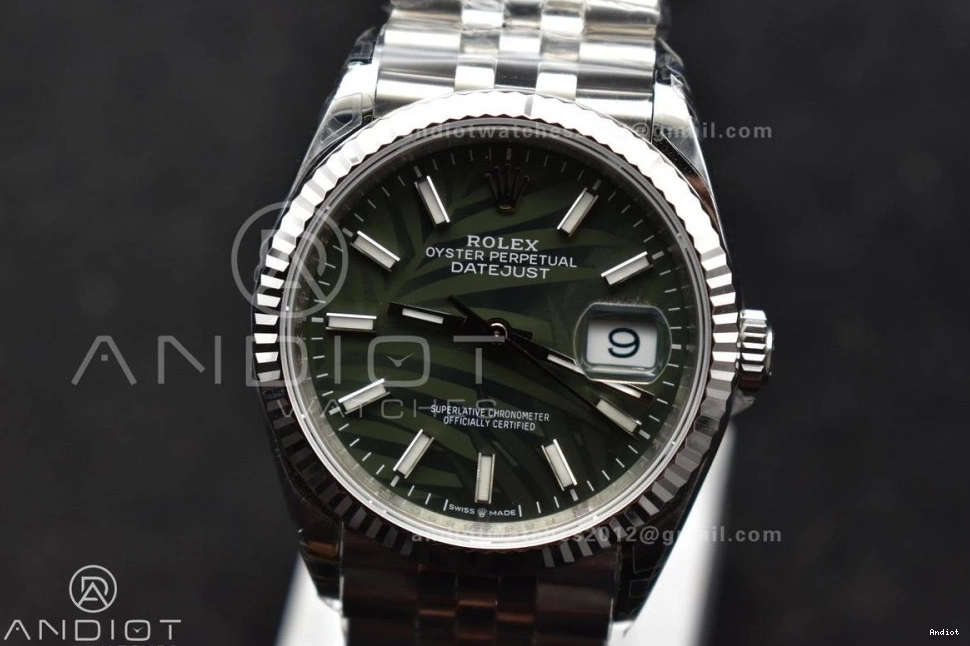 126234 SS 1:1 VSF Best 576 904L 36 DateJust Jubilee Steel ComfortFit Dial on VS Edition Green Bracelet Leaf 0723